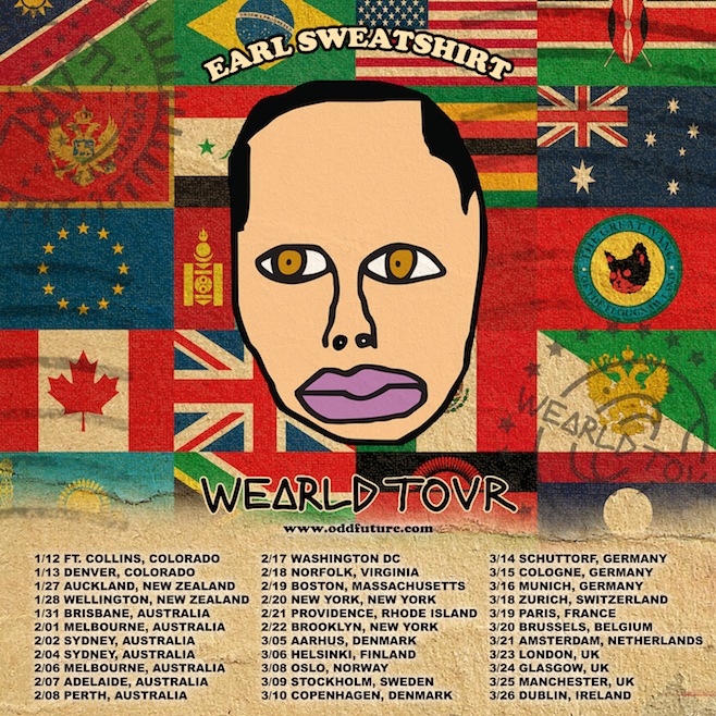 Earl Sweatshirt Announces “Wearled Tour” (News)