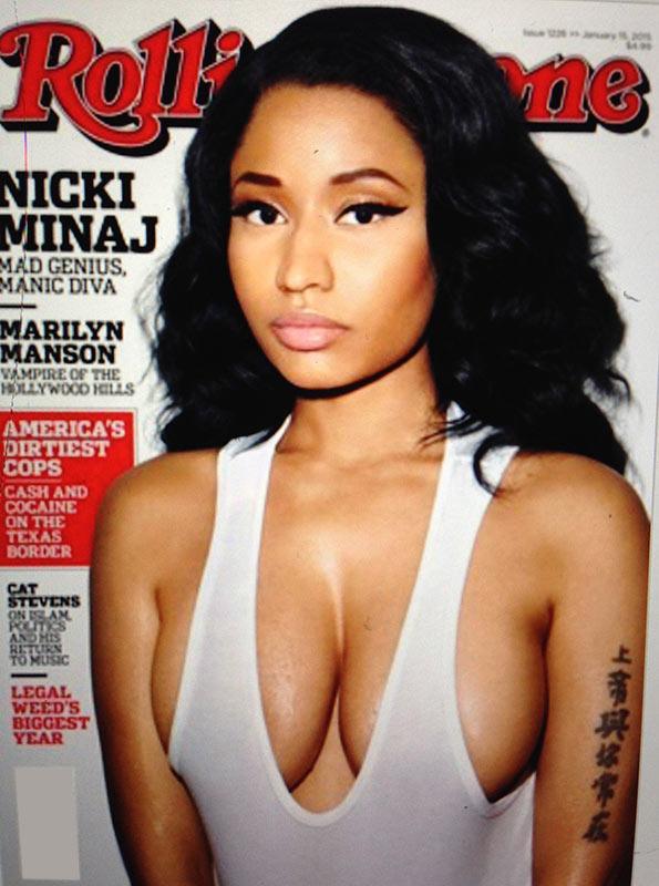 Nicki Minaj’s Boobies Land Rolling Stone Cover (Jan. 2015)